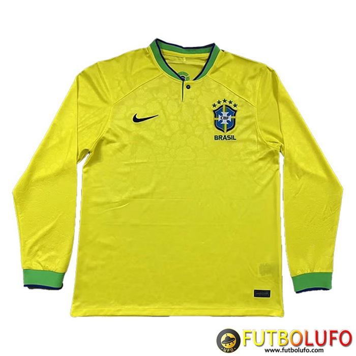 Nueva Camisetas De Futbol Brasil Primera Manga Larga Copa Del Mundo 2022