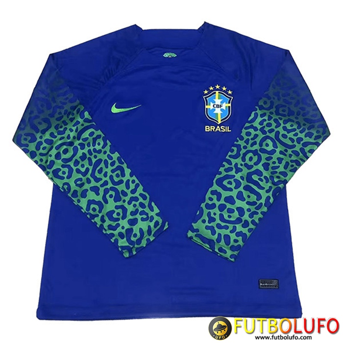 Nueva Camisetas De Futbol Brasil Segunda Manga Larga Copa Del Mundo 2022
