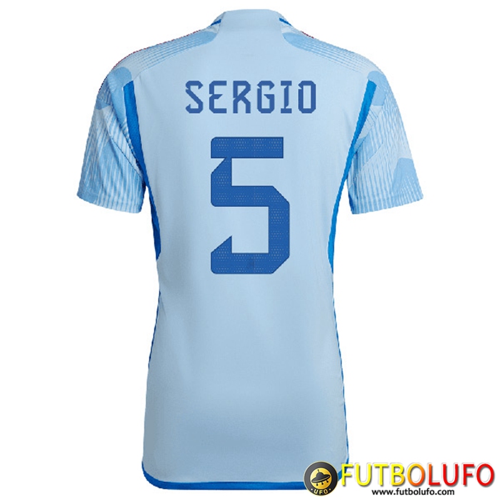 Camisetas De Futbol España (SERGIO #5) Copa Del Mundo 2022 Segunda