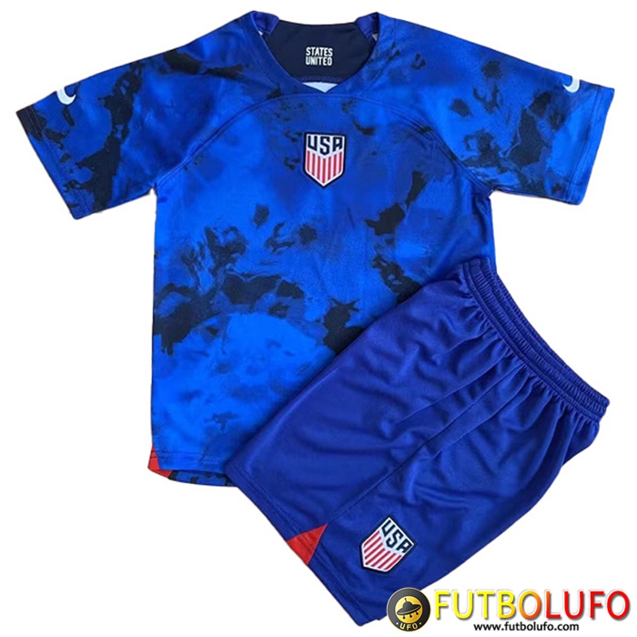 Nueva Camisetas De Futbol Estados Unidos Ninos Segunda 2022/2023