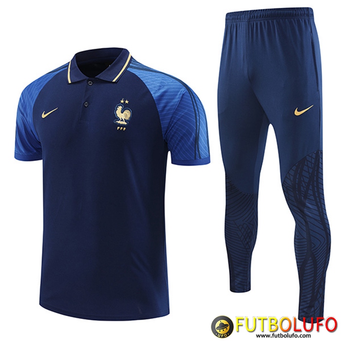Camiseta Polo Francia Azul Marine 2022/2023