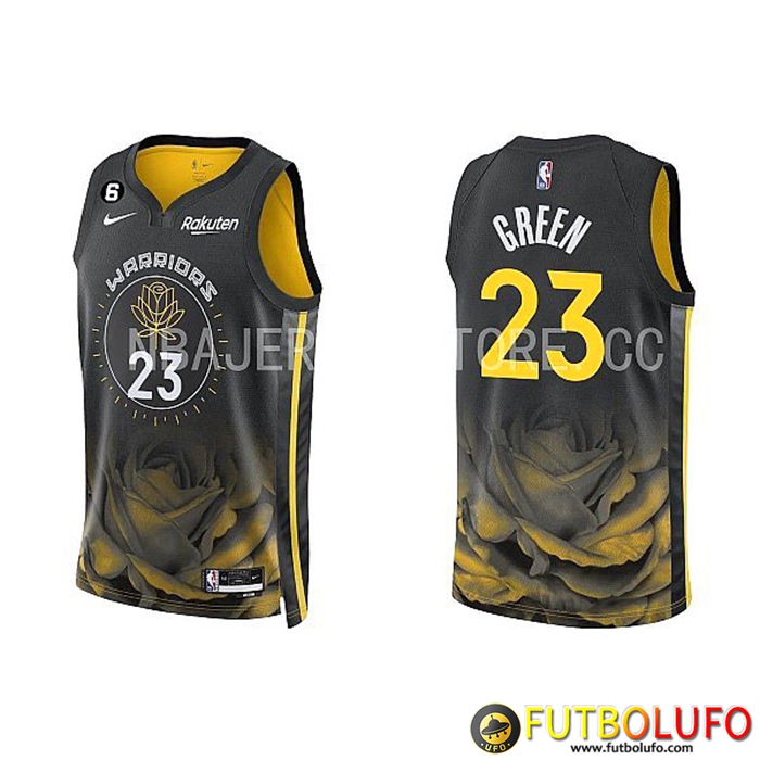 Camisetas Golden State Warriors (GREEN #23) 2022/23 Negro/Amarillo