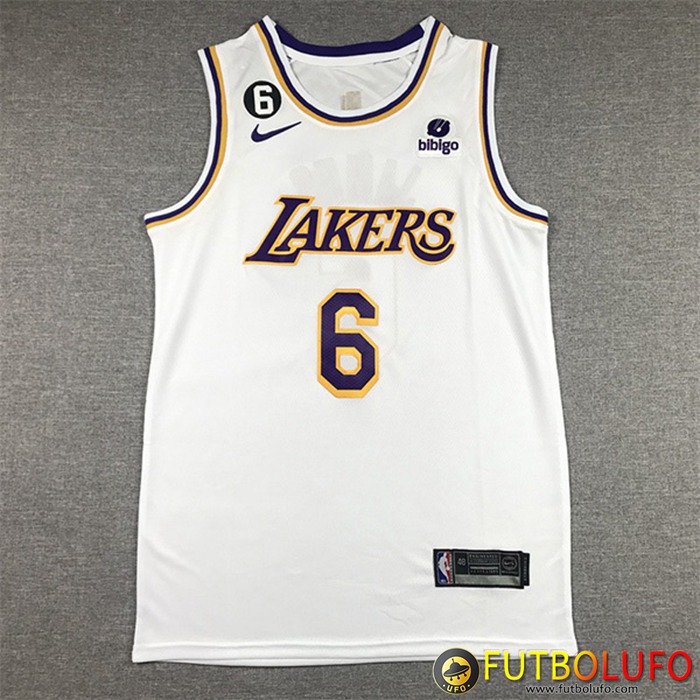 Camisetas Los Angeles Lakers (JAMES #6) 2022/23 Blanco