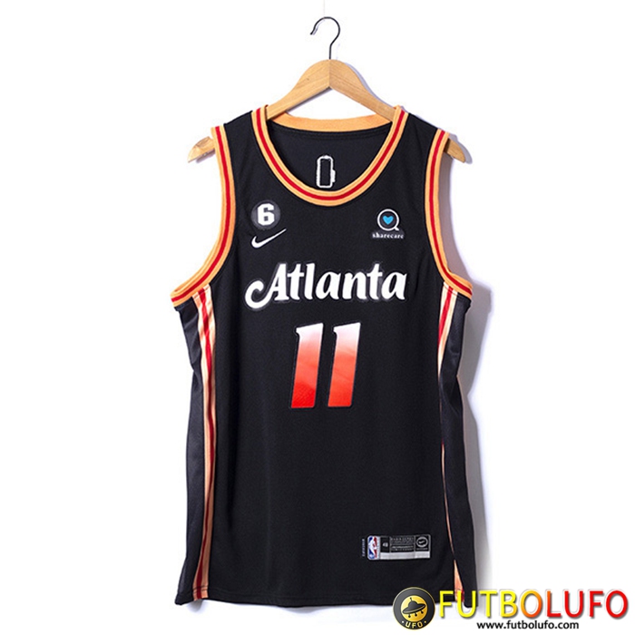 Camisetas Atlanta Hawks (YOUNG #11) 2022/23 Negro