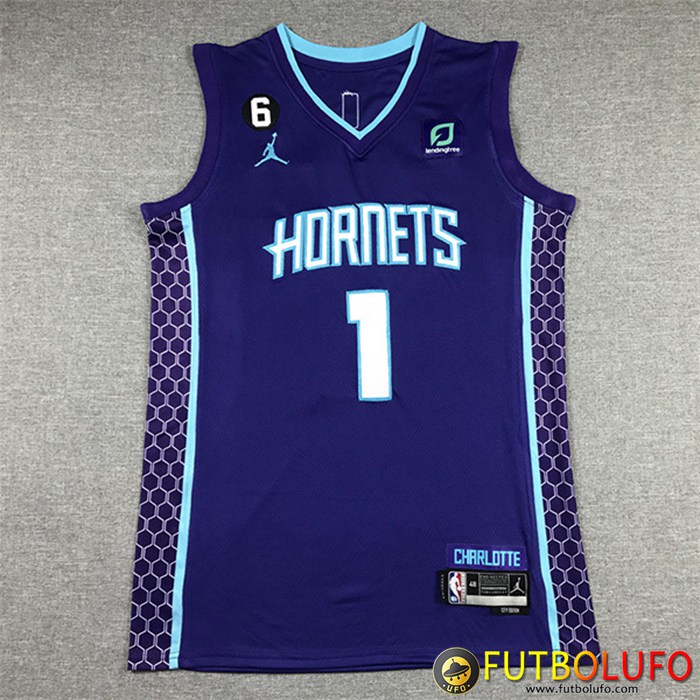 Camisetas Charlotte Hornets (BALL #1) 2022/23 Violeta