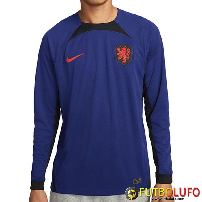 Nueva Camiseta Equipo Nacional Países Bajos Segunda Manga Larga 2022/2023
