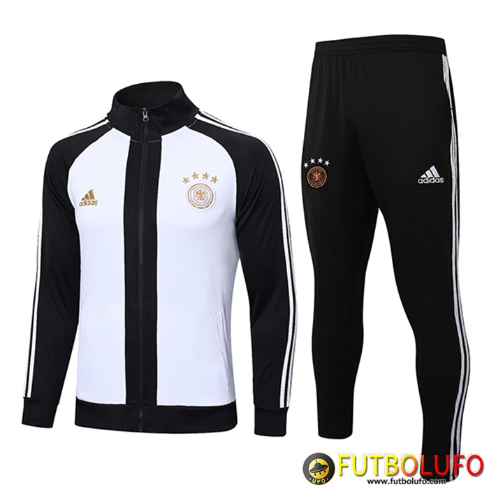 Chandal Equipos De Futbol - Chaqueta Alemania Blanco/Negro 2022/2023