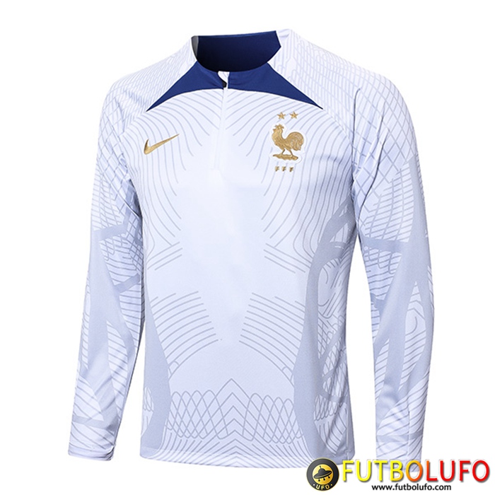 Sudadera De Entrenamiento Francia Blanco 2022/2023