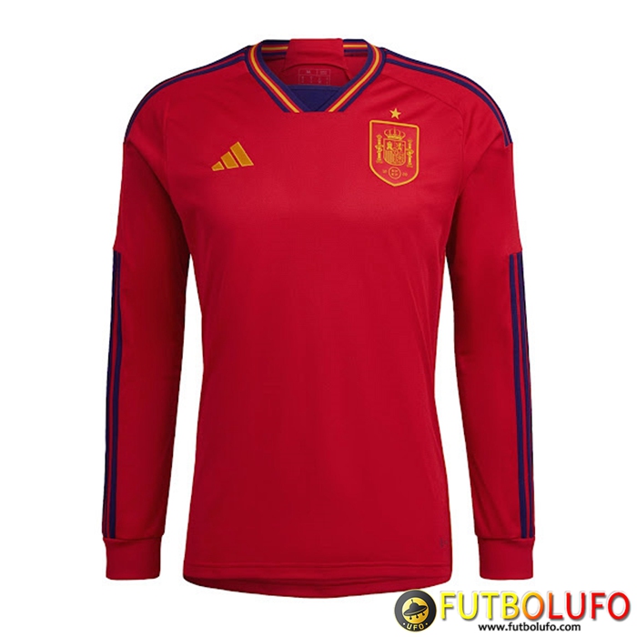 Camisetas De Futbol España Primera Manga Larga Copa Del Mundo 2022