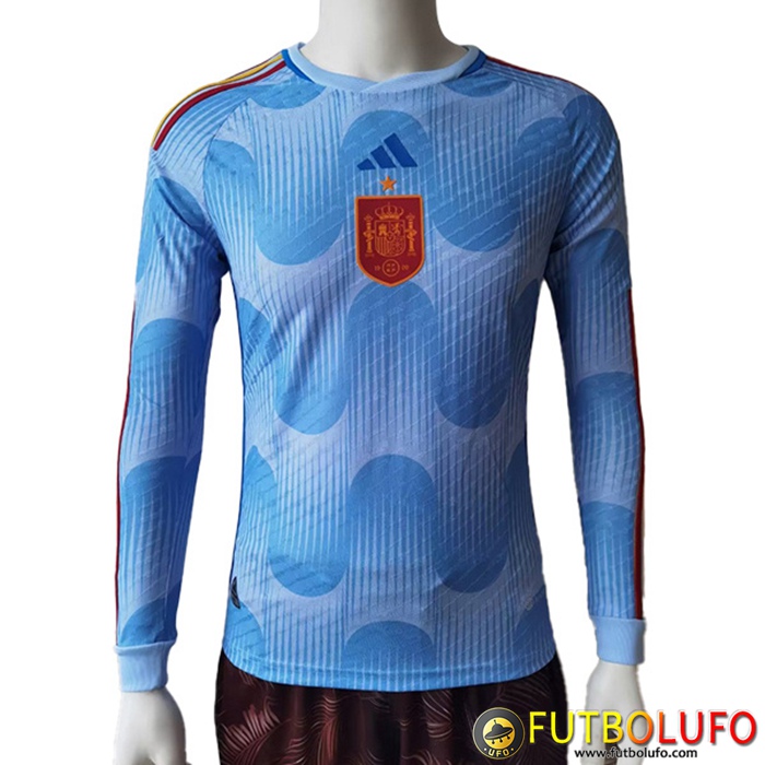 Camisetas De Futbol España Segunda Manga Larga Copa Del Mundo 2022