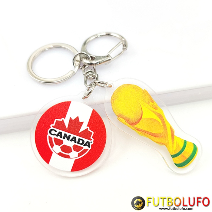 Nueva Titular de la clave Arrondir Copa Del Mundo 2022 + Canada Blanco/Rojo