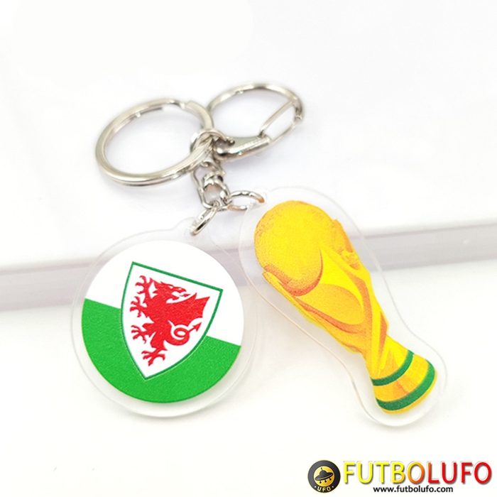 Nueva Titular de la clave Arrondir Copa Del Mundo 2022 + Gales Verde/Blanco/Rojo