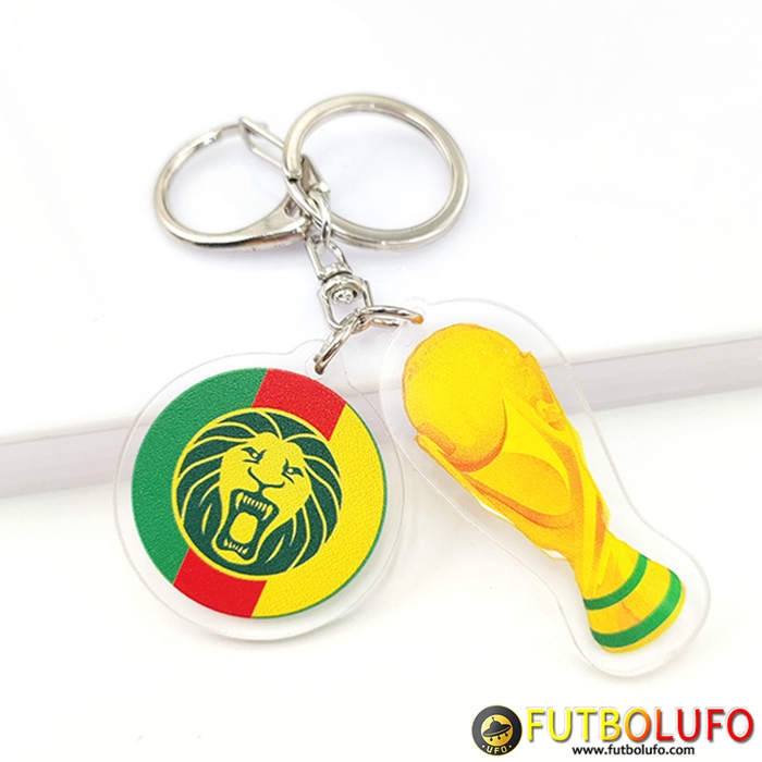 Nueva Titular de la clave Arrondir Copa Del Mundo 2022 + Camerún Verde/Rojo/Amarillo