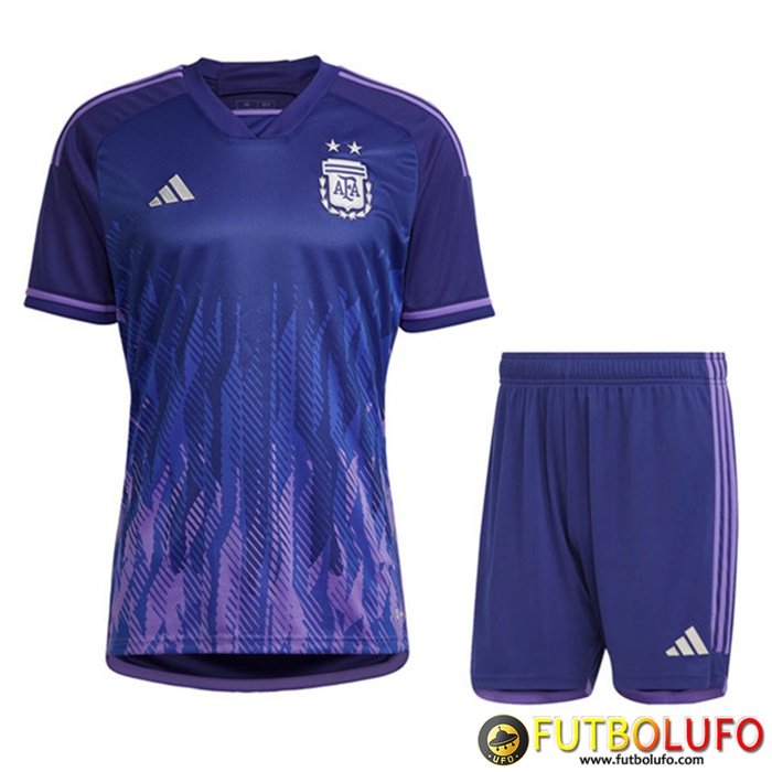 Camisetas De Futbol Argentina Ninos Segunda Copa Del Mundo 2022