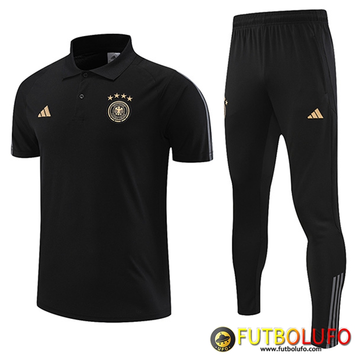 Camiseta Polo Alemania Negro 2022/2023