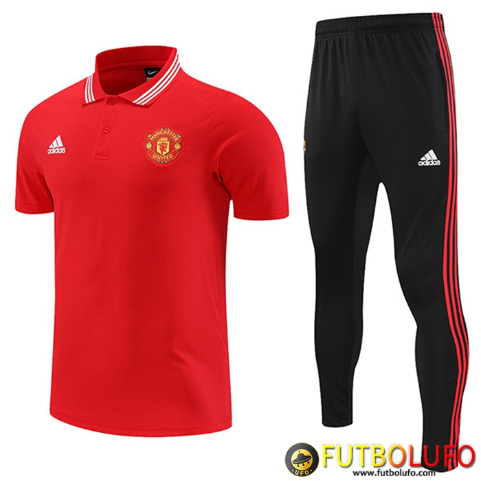 Camiseta Polo Manchester United Rojo 2022/2023