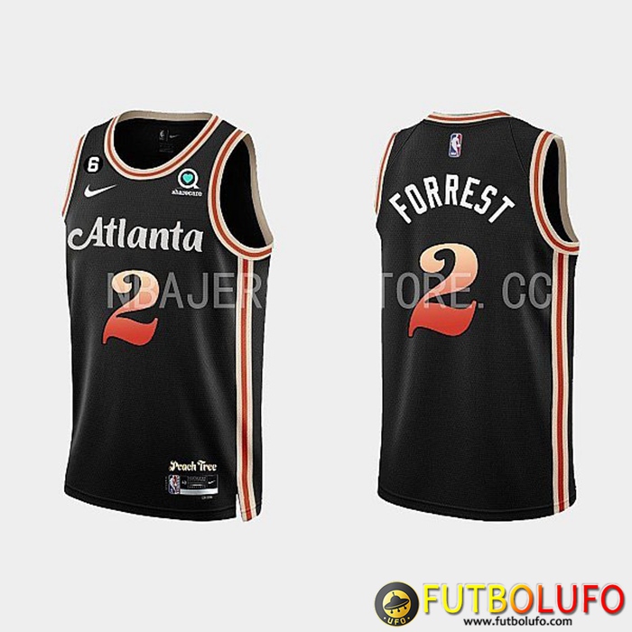 Camisetas Atlanta Hawks (FORREST #2) 2022/23 Negro