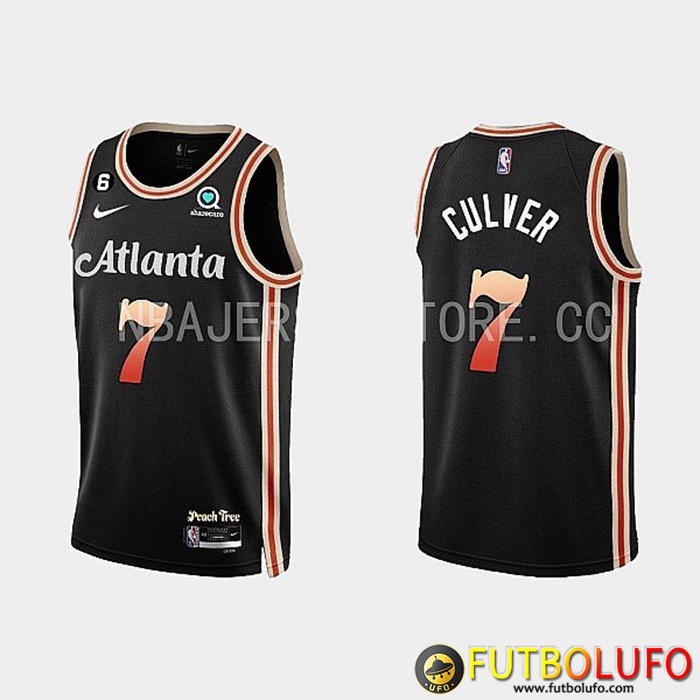 Camisetas Atlanta Hawks (CULVER #7) 2022/23 Negro
