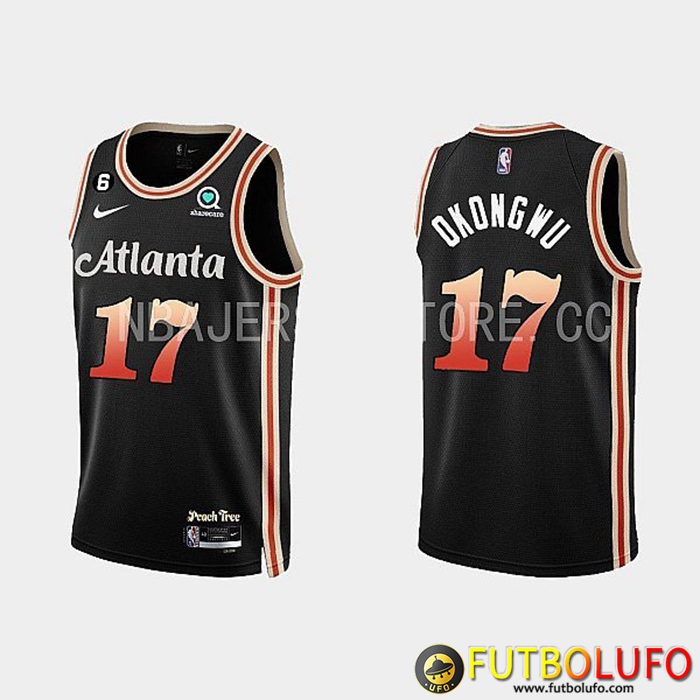 Camisetas Atlanta Hawks (OKONGWU #17) 2022/23 Negro