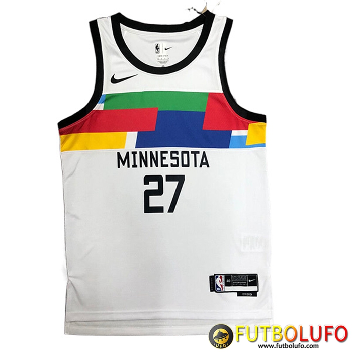 Camisetas Minnesota Timberwolves (GOBERT #27) 2022/23 Blanco