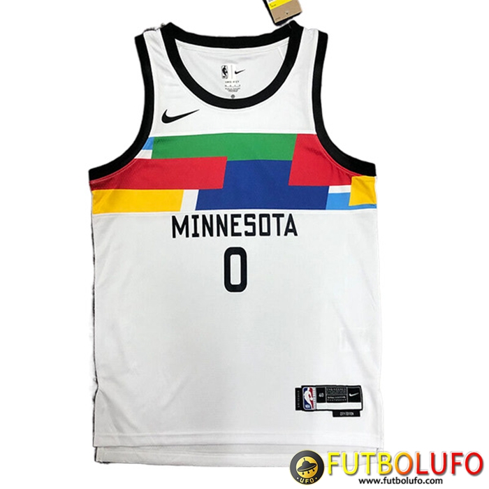 Camisetas Minnesota Timberwolves (RUSSELL #0) 2022/23 Blanco