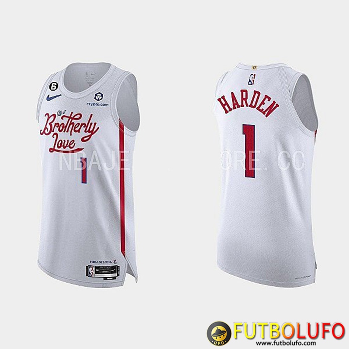 Camisetas Philadelphia 76ers (HARDEN #1) 2022/23 Blanco