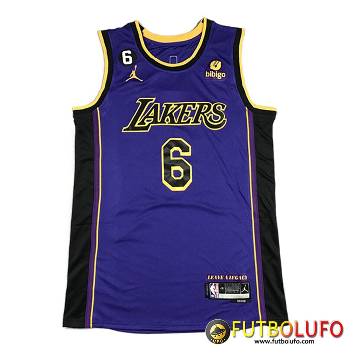 Camisetas Los Angeles Lakers (JAMES #6) 2022/23 Violeta