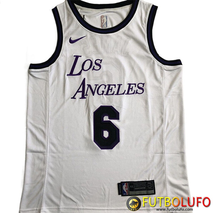 Camisetas Los Angeles Lakers (JAMES #6) 2022/23 Blanco