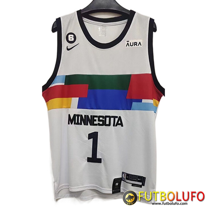 Camisetas Minnesota Timberwolves (EDWARDS #1) 2022/23 Rojo