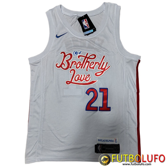 Camisetas Philadelphia 76ers (EMBID #21) 2022/23 Blanco