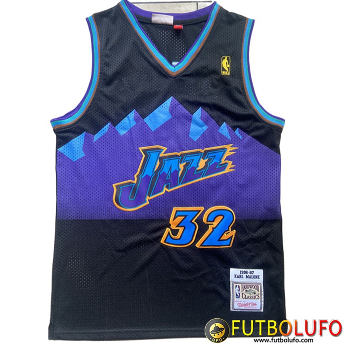 Camisetas Utah Jazz (MALONE #32) 2022/23 Negro/Violeta