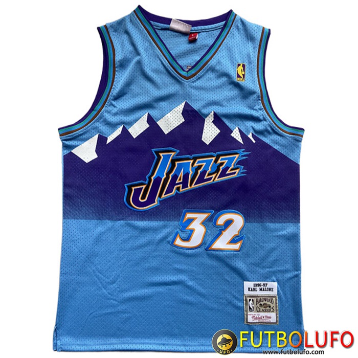 Camisetas Utah Jazz (MALONE #32) 2022/23 Azul Claro
