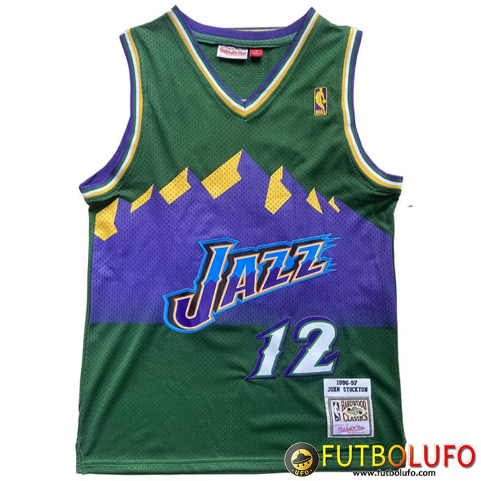 Camisetas Utah Jazz (STOCKTON #12) 2022/23 Verde
