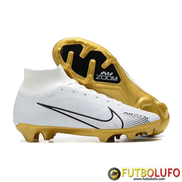 Nike Botas De Fútbol Air Zoom Mercurial High Gang Superfly IX Elite FG Blanco