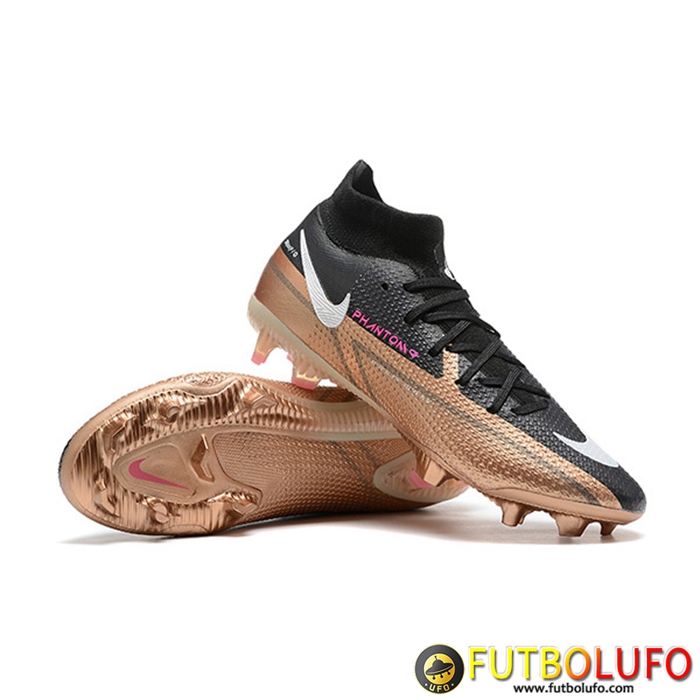 Nike Botas De Fútbol Phantom GT2 High Gang Dynamic Fit Elite FG Negro/Marrón