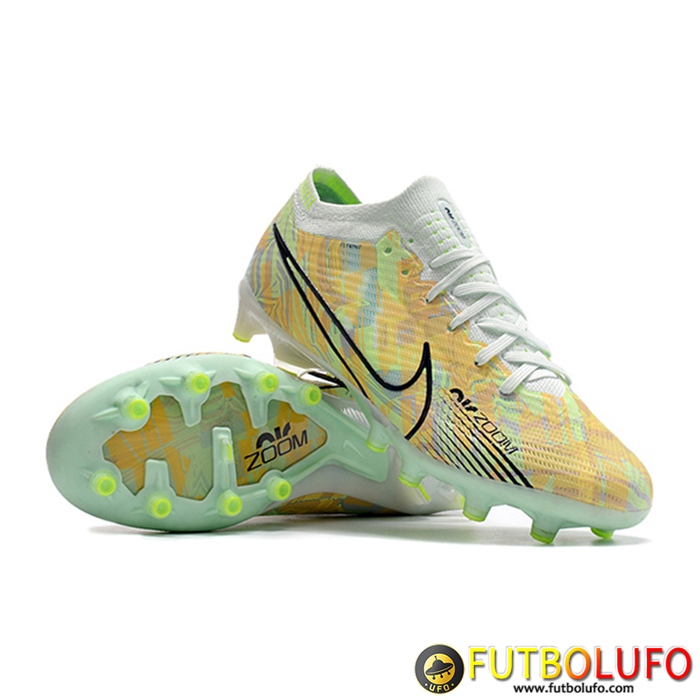 Nike Botas De Fútbol Air Zoom Mercurial Low Gang Vapor XV Elite AG Verde/Naranja