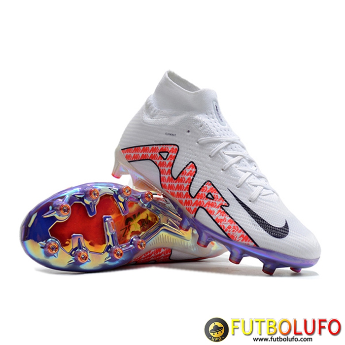 Nike Botas De Fútbol Air Zoom Mercurial High Gang Superfly IX Elite AG Blanco