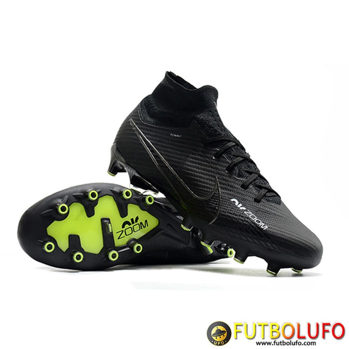 Nike Botas De Fútbol Air Zoom Mercurial High Gang Superfly IX Elite AG Negro