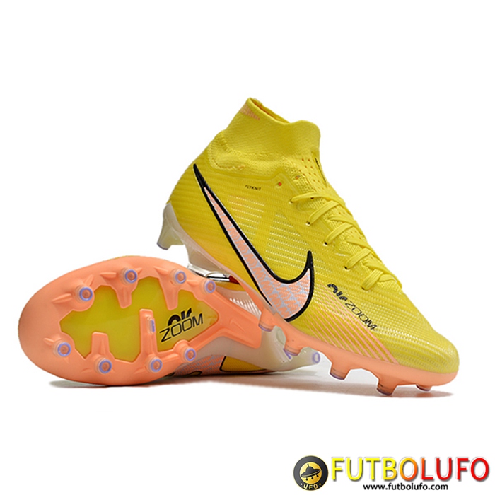 Nike Botas De Fútbol Air Zoom Mercurial High Gang Superfly IX Elite AG Amarillo