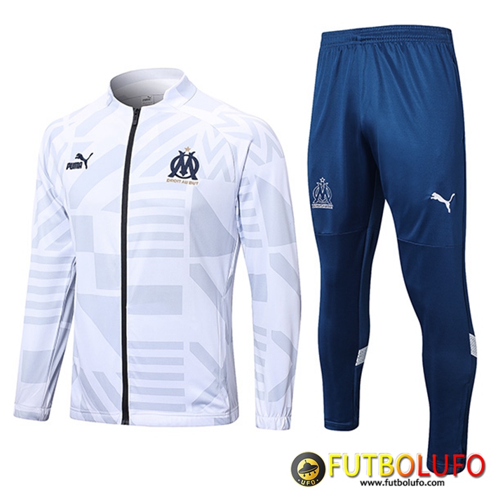 Chandal Equipos De Futbol - Chaqueta Marsella Blanco 2022/2023