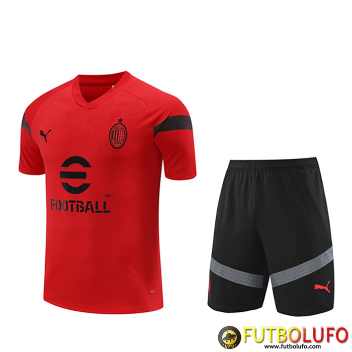 Camiseta Entrenamiento + Cortos AC Milan Rojo 2022/2023
