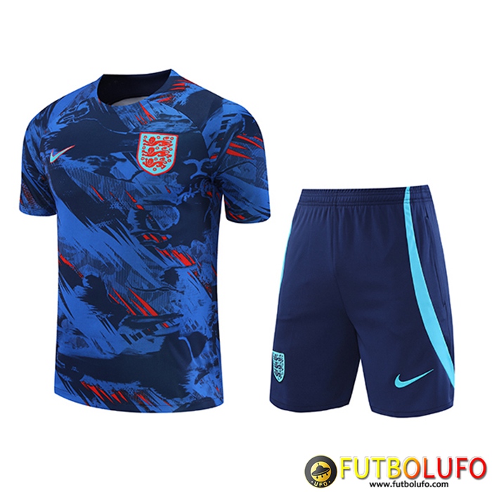 Camiseta Entrenamiento + Cortos Inglaterra Azul/Rojo 2022/2023