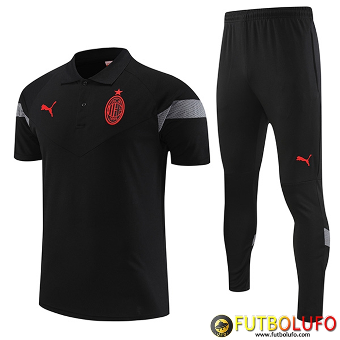 Camiseta Polo AC Milan Negro 2022/2023