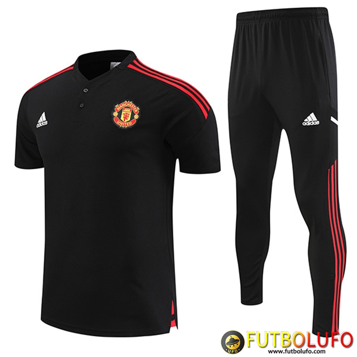 Camiseta Polo Manchester United Negro 2022/2023