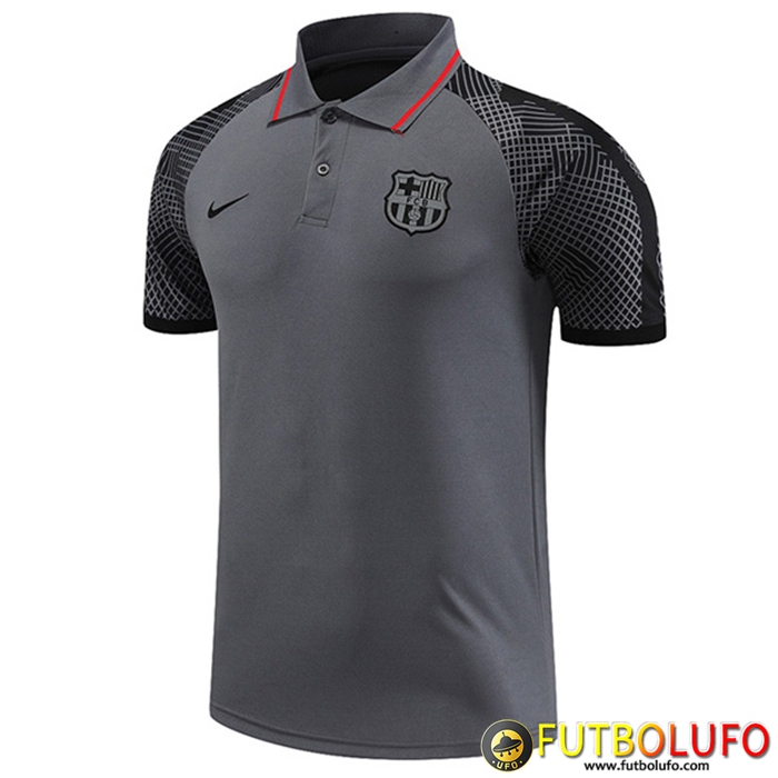 Camiseta Polo FC Barcelona Gris Oscuro 2022/2023