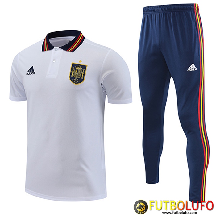 Camiseta Polo España Blanco 2022/2023