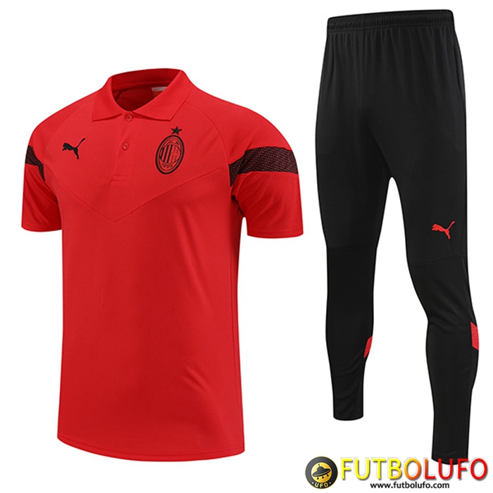 Camiseta Polo AC Milan Rojo 2022/2023