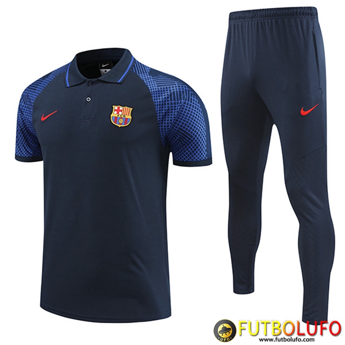 Camiseta Polo FC Barcelona Azul marino 2022/2023