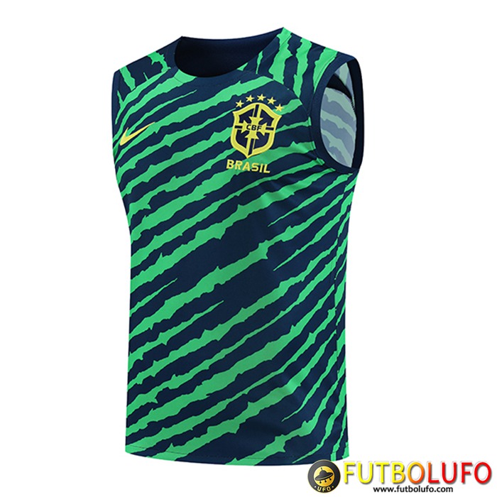 Chalecos De Futbol Brasil Verde/Azul 2022/2023