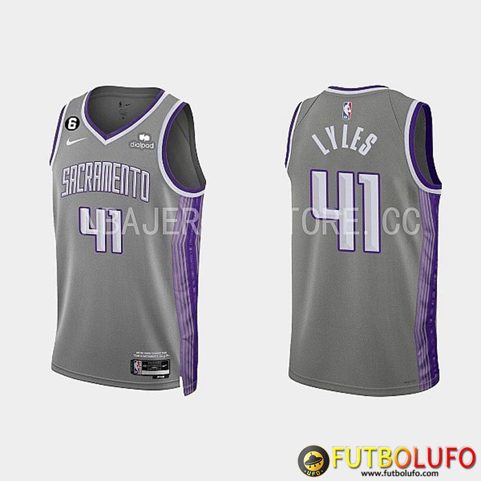 Camisetas Sacramento Kings (LYLES #41) 2022/23 Gris